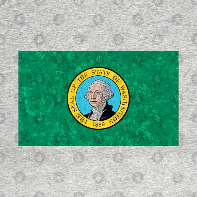 Flag of Washington State by Enzwell